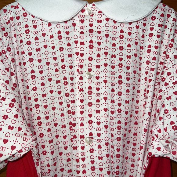 NWT Vintage Mary’s Classics Red & White Apron Dress 3T - Picture 5 of 6